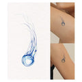 Freakynine Temporary Tattoos for Adults, Small Realistic Temporary Tattoos, Fake Tattoos, Flash Tattoos, Festival Tattoos, Tattoo Stickers, Temp Tattoos, Flash Tats Pack of 2 (Blue Jellyfish)