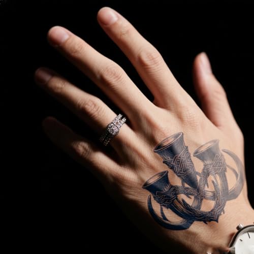 10 Pcs Celtic Viking Tattoos Nordic Tattoo for the Back, Cool Bule Tribal Face Tattoo Viking Feast Men Long Lasting