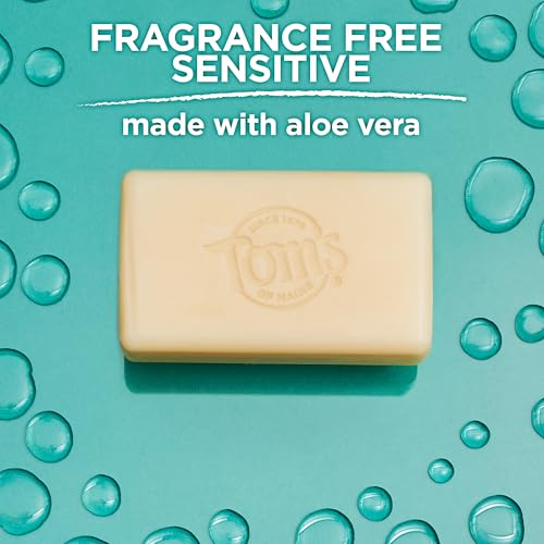 Tom¡¯s of Maine Natural Beauty Bar Soap For Women and Men, Fragrance Free, Sensitive Skin, 5 oz Bar (Pack of 6)