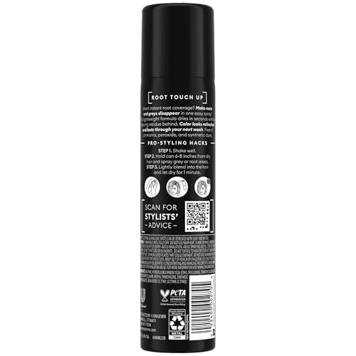 TRESemm? Root Touch Up, Temporary Hair Color Spray, Travel-Size 6-Pack ??Dark Brown, Professional Grey Hair Coverage in Seconds, 2.5 Oz Ea