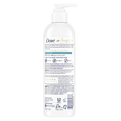 Amplified Textures, Hydrating Cleanse Shampoo, 11.5 fl oz (340 ml), Dove