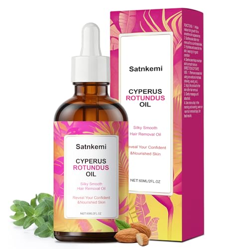 Cyperus Rotundus Oil,Reducing Body Hair Growth,Gentle and Non-Irritating, For All Skin Types,Natural ingredients, soothing the skin,60mL Cyperus rotundus Hair Removal Essential Oil