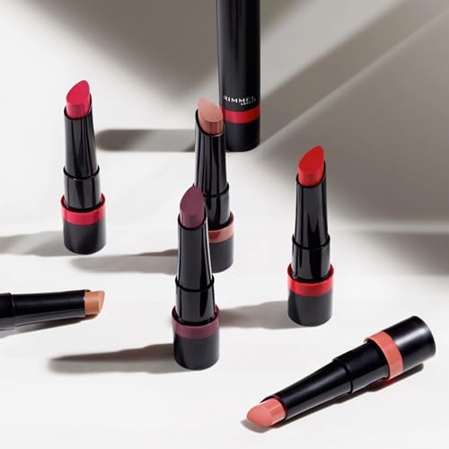 Rimmel Lasting Finish Matte Lipstick - All-Day Intense Lip Color with Exclusive Ruby and Diamond Complex - 160 Chestnut Rose, .14oz
