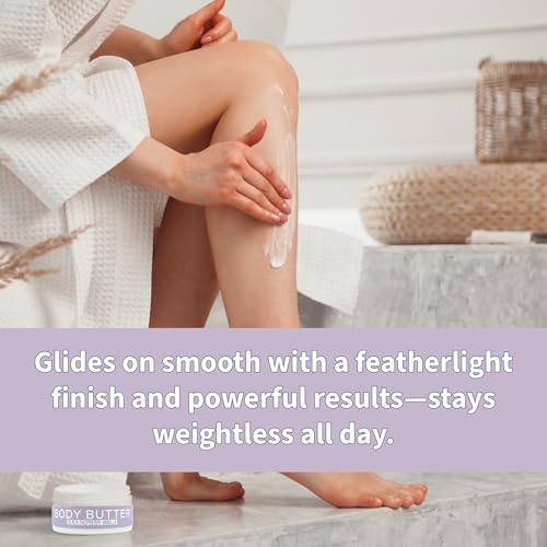 Luxiny Whipped Body Butter for Women & Men ? Non-Greasy, Plant-Based Moisturizer with Shea Butter & Essential Oils ? Hydrates, Softens & Nourishes Dry Skin (8 oz, Black Raspberry Vanilla)