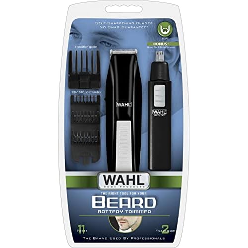 Wahl Cordless Beard Trimmer w/Ear/Nose/Brow Trimmer