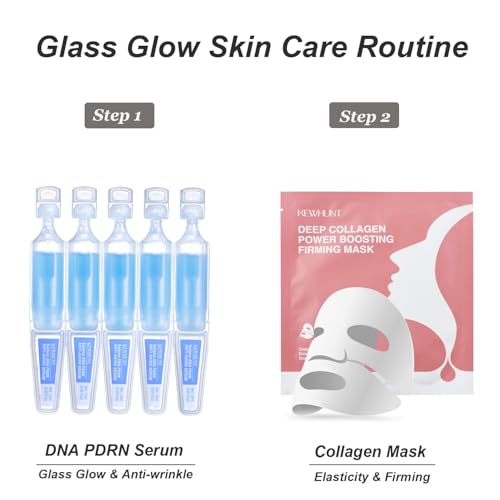 Deep Collagen Face Mask Overnight, Bio- Collagen Mask Real Deep Mask, Hydrating Hydrogel Masks with Low Molecular Collagen for Firming, Elasticity, Pore Minimizing 40g x 5ea