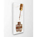 Stupell Industries Makeup Nail Polish Brush Brown Fashion Design Canvas Wall Art, Multi-Color