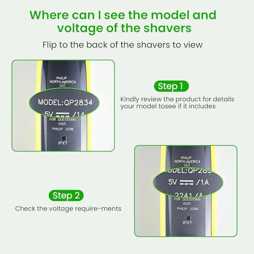 5V Charger Fit for Philips Norelco Wet & Dry Electric Shaver Series 2000 2400 2600 3600 3900 5400 5000X 7200 i9000,3000 5000 7000 9000, Fit for Phillips OneBlade QP2724 QP2834 Trimmer Razor