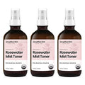 Rose Water Spray for Face & Hair ? Pure USDA Organic Rosewater Toner ? Refreshing Mist for Skin Care, Makeup & Locs ? Natural Rose Scent, 4 Oz (3 Pack)