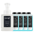 Eversoft Foaming Countertop Hand Soap Bottle Dispenser + 4 x 300ml Refill Foam Hand Soap Cartridge Kit