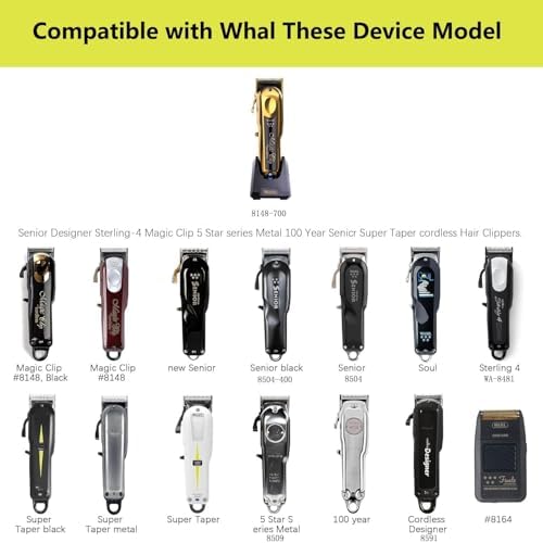 for Wahl Trimmer Charger Magic Clip Cordless Charger Cord Compatible with Wahl Professional 5-Star Magic Clip Cordless Trimmer 8164 8591 8148 8504 8481,1919 100 Year Hair Clipper Power Adapter