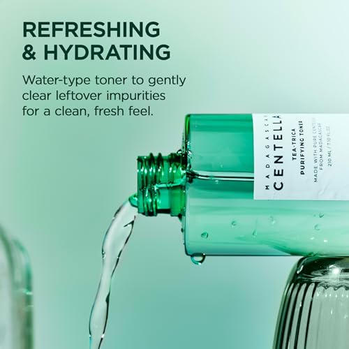SKIN1004 Tea-Trica Purifying Toner, Korean Toner with Tea Tree & BHA, Centella Toner for Oil Control & Hydration, Lightweight Astringent for Soothing & Refreshing, Korean Skin Care, 7.10 fl.oz / 210ml