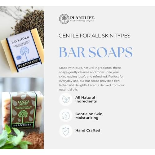 Plantlife Lemongrass Bar Soap Pack of 2 - Moisturizing and Soothing Soap for Your Skin - Hand Crafted Using Plant-Based Ingredients - Made in California 4oz Bar