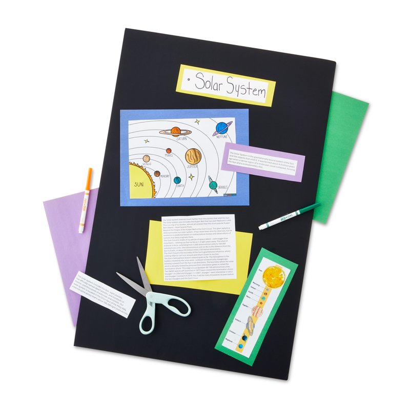 Black Foam Board 20 x 30 Inches - 2 Pack Display Boards for Crafts & Presentations