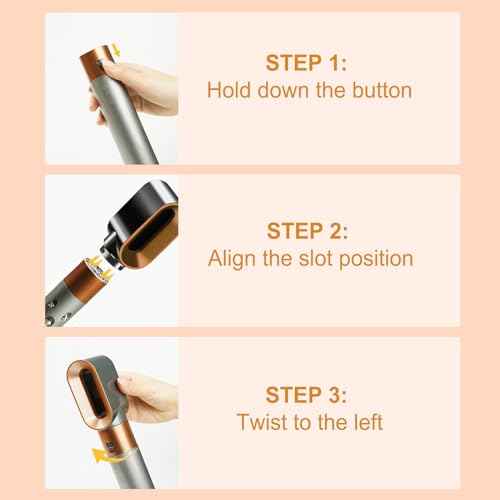 Pre-Styling Dryer Attachment Nozzle Replacement for Dyson Airwrap HS01 HS05 Accessories Part 969759-01,Nickel/Copper