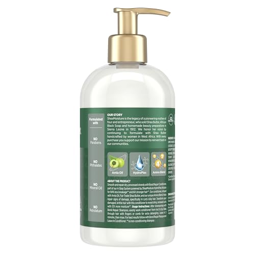 SheaMoisture Bond Repair Conditioner Amla Oil Strengthens And Repairs Hair Bonds With Hydroplex Technology And Amla Oil For Less Breakage With Restorative HydroPlex Infusion 13 FlOz,(Pack of 2)