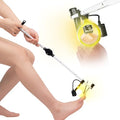 [Updated] 24" Foldable Long Handle Toenail Clippers for Seniors & Thick Nails, LED Light & Magnifier, 4mm Wide Jaw, USB-C Rechargeable, Ambidextrous Grip for Overweight, Arthritis & Post-Surgery