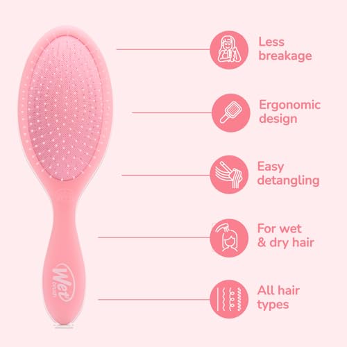 Wet Brush Original Detangler, Pink Drink (Summer Quencher), Ultra-Soft IntelliFlex Bristles Glide Through Tangles, Detangling Hair Brush (Wet & Dry), Women & Men, Limited Edition