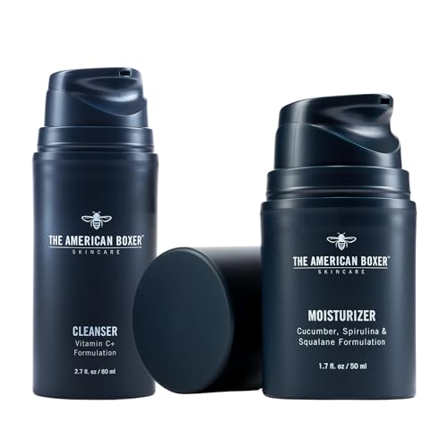 Daily Routine Skin Care Set for Men, Essential Mens Moisturizer & Face Wash, Designed for Combination Skin including Oily Skin, Dryness, Breakout Prone, Hydration & Deep Cleanse without Stripping Skin