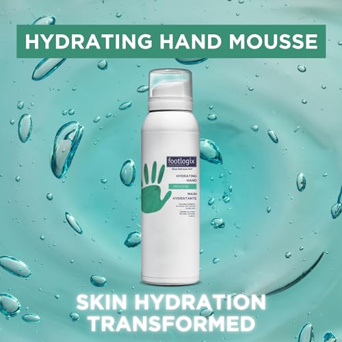 Footlogix Hydrating Hand Mousse with Dermal Infusion Technology¢ç | Deep Hydration for Dry Hands | Urea-Enriched Formula | Fast-Absorbing | 4.23 ozl/119.9 g/125 ml