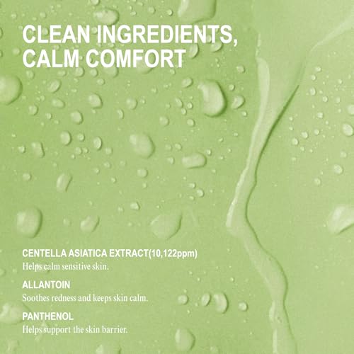 NUNIES Calming Sheet Mask ? Korean Soothing Face Mask for Redness & Sensitive Skin | CICA, Allantoin & Panthenol | pH-Balanced | Alcohol-Free, Fragrance-Free, Colorant-Free | 5 Sheets
