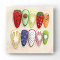 Wsliana Handmade Press On Nails - Medium Almond False Nail Tips, 3D Fruit Design, 10pcs Reusable Glue On Acrylic Fake Nails, Long-Lasting, Easy Fit | Fashionable Nail Kit | Natural Look (076, M)
