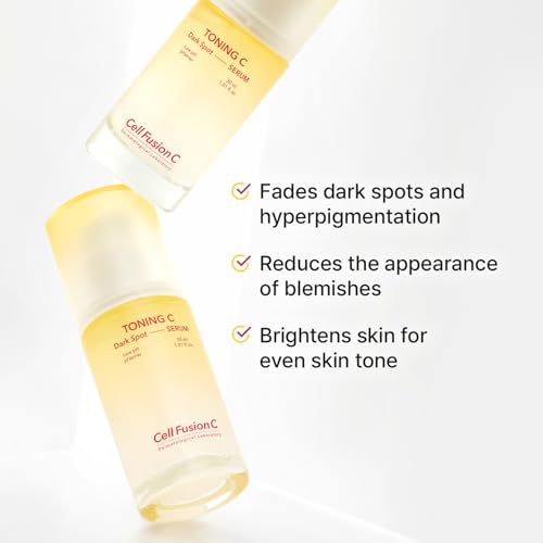 Cell Fusion C Toning C Serum, Dark Spot Serum with Vitamin C and Niacinamide, Korean Skincare for Radiant and Bright Skin, 1.01 fl.oz