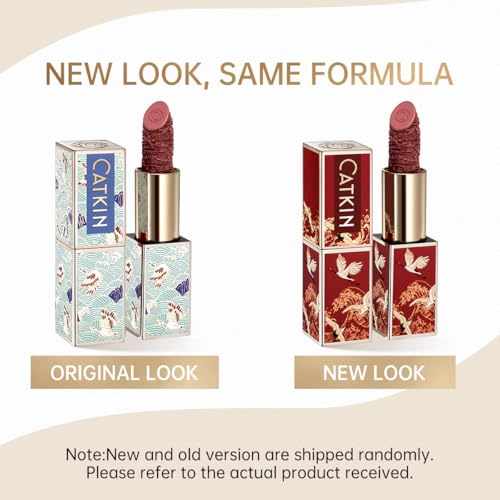 Catkin Moist Lipstick Hydrating High Impact Color Infused with Vitamin E and Avocado Oil Smooth Soft Texture Long Lasting Matte Finish 168