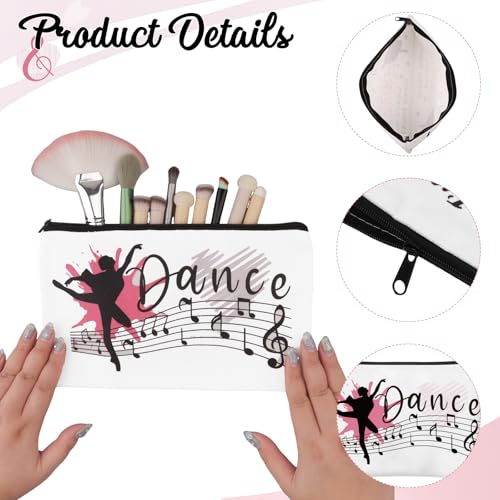 40 Pcs Ballet Dancer Makeup Bag&Keychain Ballerina Makeup Bags Elegant Ballet Cosmetic Travel Organizer Toiletry Bags Inspirational Gift for Dancers Learner lover Thank You Gift for Teacher