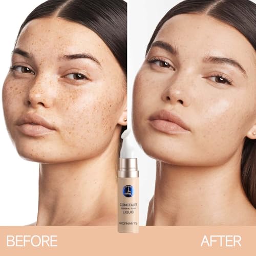 Liquid Concealer - Moisture Under Eye Brightener Concealer Makeup Full Coverage Lightweight, Vegan (Edium Beig)