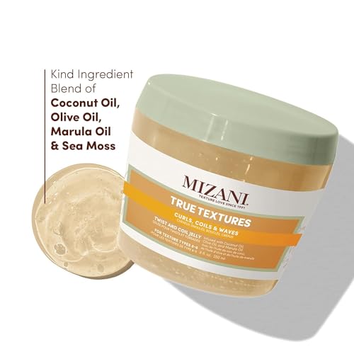 Mizani True Textures Twist and Coil Paraben & Silicone-Free Jelly - Provides Touchable Texture With Coconut Oil, For Curly Hair