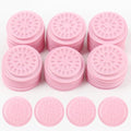 Disposable Plastic Eyelash Flower Glue Ring Lash Extension Blossom Holder Cup (pink-round shape without sticker)