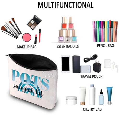 G2TUP POTS Awareness Gift POTS Survival Kit POTS Syndrome Fighter Warrior Cosmetic Bag Dysautonomia Awareness Gift (POTS Survival Kit MB)