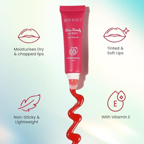 Swiss Beauty Kiss Kandy Lip Balm with Olive Oil | Moisturising | Non-Sticky | Soft & Smooth Lips | Shade - Coffee Bean, 10ml