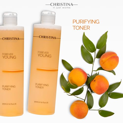 Christina - Forever Young Purifying Toner - Hydrating Facial Toner for Oily & Dry Skin - Cleanses and Removes Excess Oil - pH-Balancing Astringent with Witch Hazel & Quillaja - Alcohol-Free - 300ml