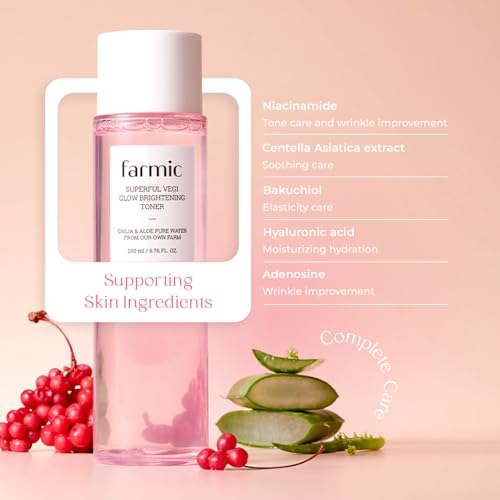 Superful Vegi Glow Toner 6.76 fl.oz (200ml) Aloe & Omija Soothing Moisturizer Facial Vegan Toner Hydrating Radiant Face Cruelty-Free Korean Daily Skincare Prep All Skin Types