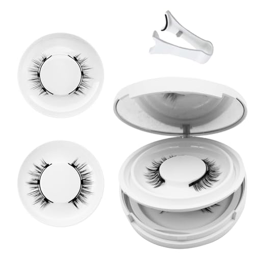 Magnetic Lashes,Magnetic Eyelashes with Applicator Reusable Magnet Eyelashes without Eyeliner Natural Look No Glue (Natural+Iris)