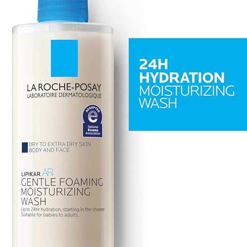 La Roche-Posay Lipikar AP+ Gentle Foaming Moisturizing Wash, Shea Butter + Niacinamide + Glycerin, Moisturizing Body Wash For Dry Skin, National Eczema Association Accepted, Dermatologist Tested?