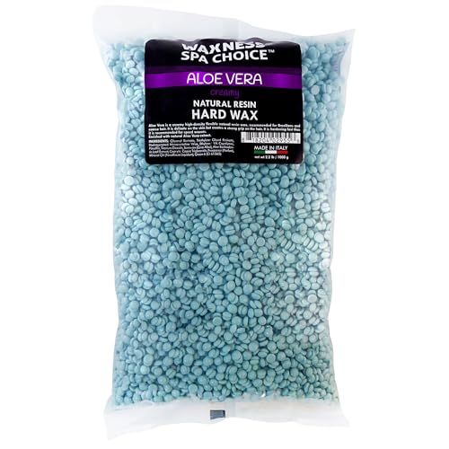 Waxness Spa Choice Assorted Hard Wax Beads 2.2 lb / 1 kg Pack of 3 - Tourmaline, Aloe Vera, Passion Fruit