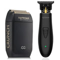 Supreme Trimmer 2-in-1 T-Shaper Trimmer & Crunch Foil Shaver | STF602 Electric Razor & ST5206 DLC Beard Trimmer Barber Haircut Kit | Black