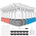 16oz Glass Spray Bottles,Empty Reusable Spray Bottles,Glass Spray Bottles for Cleaning,Refillable Containers with Spray Nozzles for Cleaning,Window Cleaner,Hair Care,Flowers12 Pack