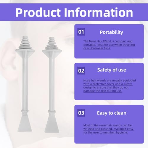 200Pcs Nose Wax Sticks, Plastic Hair Wax Applicators Disposable Nose Waxing Stick Ear Hair Removal for Men Women Nostrils Ears Face Cleaning