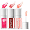 Hydrating Lip Glow Oil Long Lasting Plumping Lip Gloss Transparent Toot Lip Balm Moisturizing Lip Oil Repairing Lip Lines and Prevents Dry Cracked for Lip Care and Dry Lips 3PCS