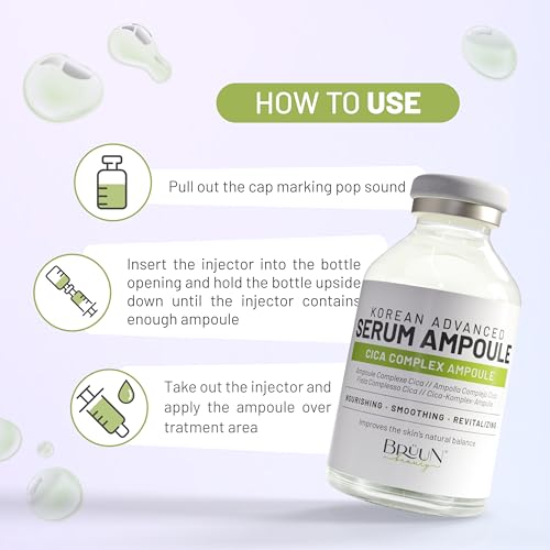 BR?UN CICA Revival Complex Serum Ampoule ? Micro Needling Centella Asiatica Korean Serum Booster for Face and Body to Use with and without Derma Pen Microneedling Skin Care Serum 1.18 fl.oz