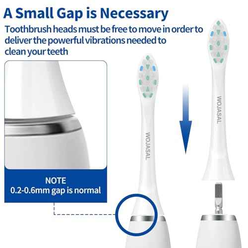 Replacement Brush Heads Compatible with Philips SoniCare Electric Toothbrushes, Dupont Bristles for Effective Cleaning, Snap-on System, 8 Pack, White