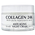 Delfanti-Milano ? COLLAGEN 24K ? Anti-Aging Night Cream ? Face and Neck Moisturizer with pure Hyaluronic Acid ? Made in Italy
