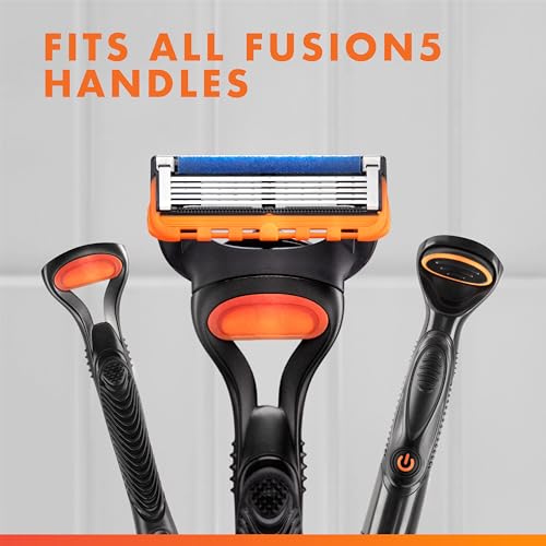 Gillette Fusion5 Power Razor Blades for Men, 5-Blade Razor Refills, 8 Count