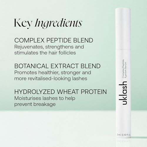 UKLASH Eyelash Complex Serum - #1 Rated Lash Serum for Longer, Stronger Lashes - Cruelty-free, Prostaglandin & Paraben-free - Recommended for All Skin Tones