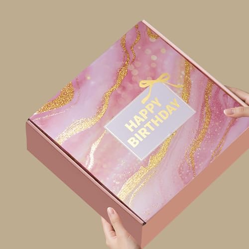 Birthday Gifts for Women - Luxury Home Spa Gift Box with Body Scrub & Bath Salt, Self-Care Relaxing Gifts for Her, Unique Birthday Gift for Wife, Mom, Friend
