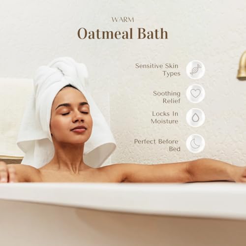 Shea Organics Colloidal Oatmeal Powder | Gentle Soothing Bath Treatment for Sensitive Skin | Natural Oat Bath for Babies & Adults | Ideal for DIY Skincare & Soap Making | 32 oz Pack of 1
